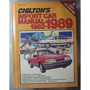 Chilton's Import Car Manual 1982-1989 Large Hardcover Book Mercedes Benz Volvo